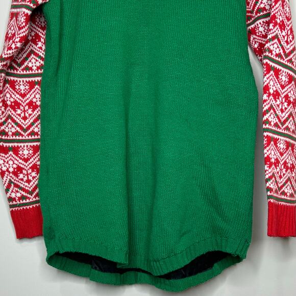 No Boundaries "Meowy Christmas" Ugly Christmas Sweater Size XXL Tunic - Picture 8 of 10